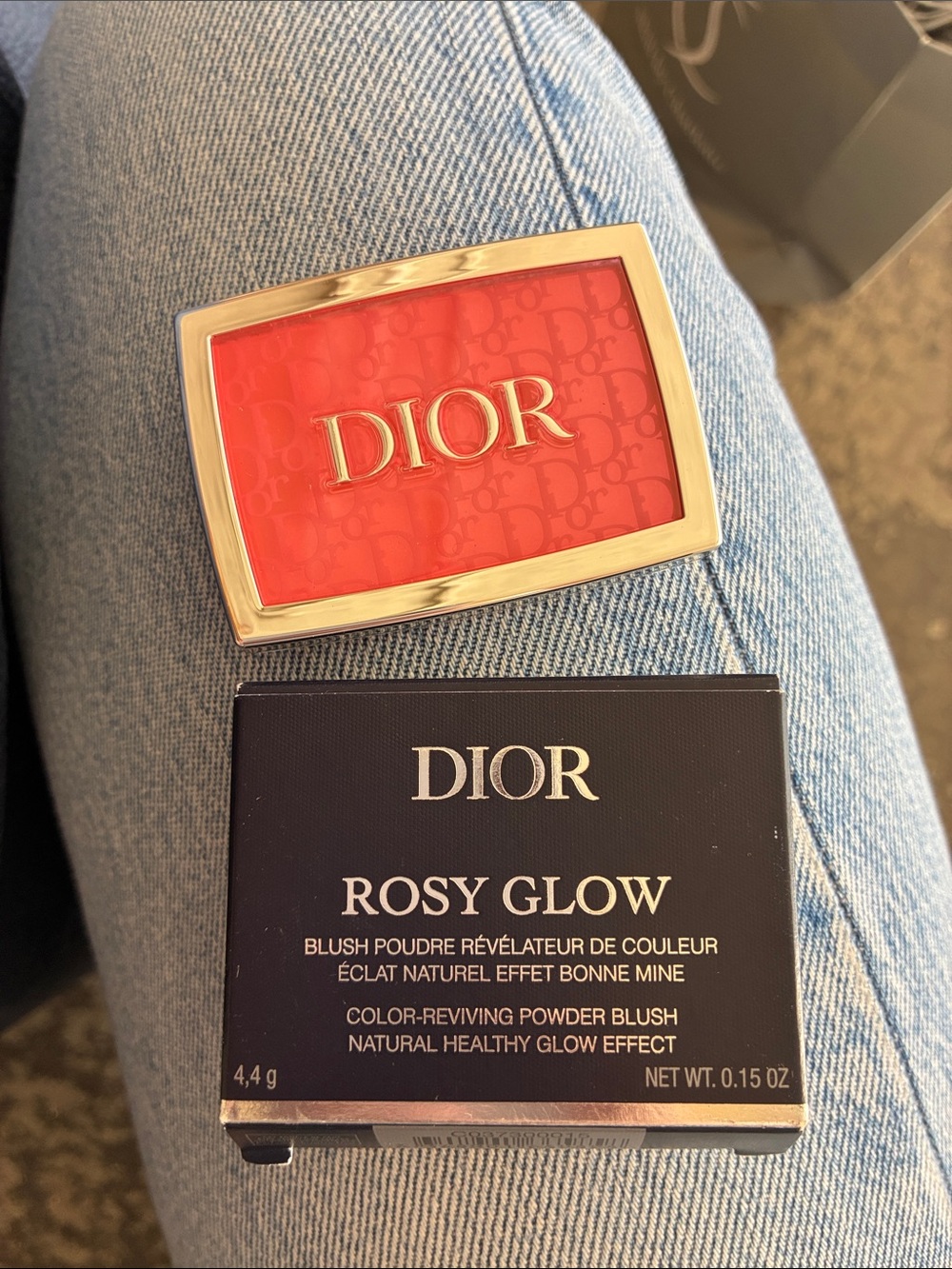Dior Rosy Glow Blush Compact in Bright Coral Red 0.15oz